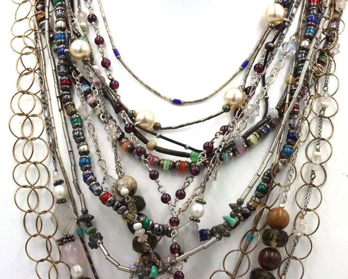 Big group lot of Vintage 925 sterling silver necklaces