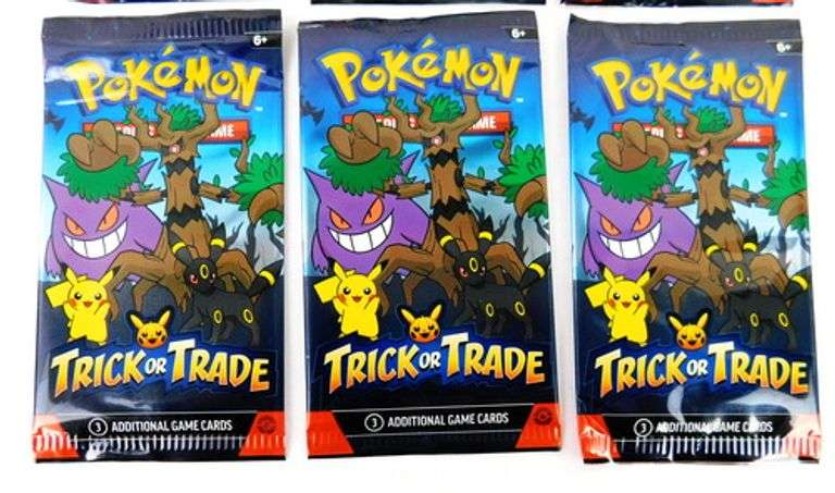 9 Pokémon 2024 Sealed Trick or Trade Packs
