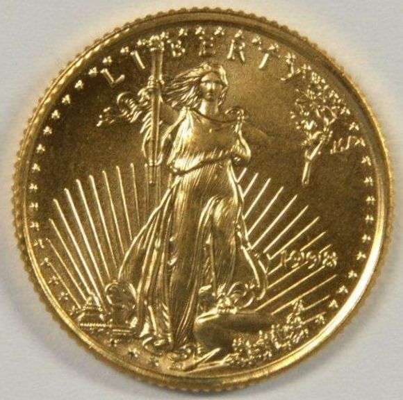 Superb Gem BU 1998 $5 American Gold Eagle coin