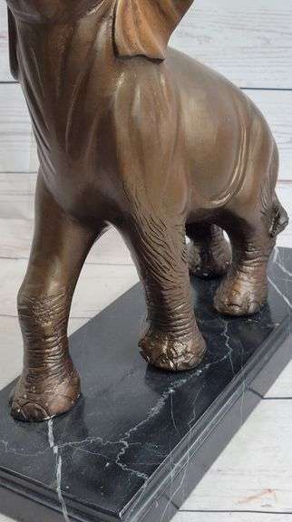 Asian Elephant Japanese Figure Bronze Sculpture