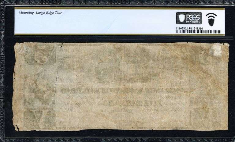 1840s LaGrange & Memphis Railroad Co. $5 Stock Certificate Remainder PCGS Choice Fine 15 Details Ten