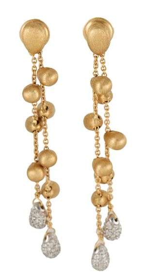 Marco Bicego Siviglia 0.60ctw Diamond Double Strand Dangle Earrings in 18K
