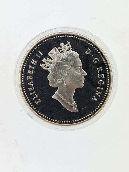 1991 Proof Silver Frontenac Dollar, OGP