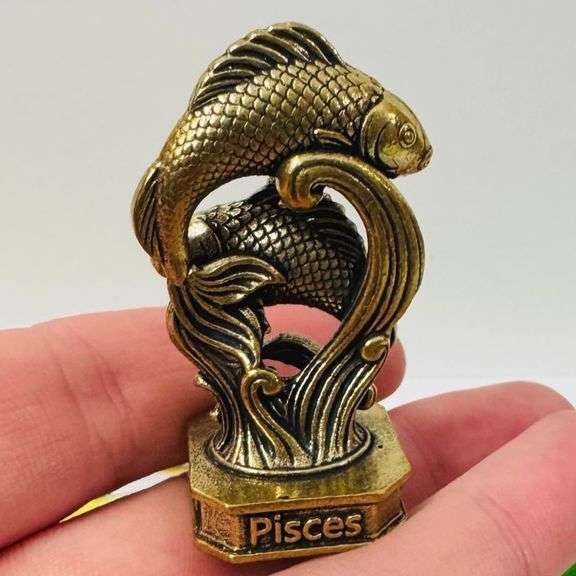 Pisces Zodiac Solid Brass