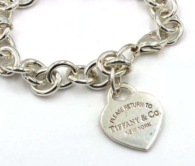 Tiffany & Co heart tag charm bracelet