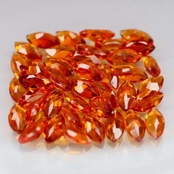 Rare 5.30ct top red amber Madeira Citrine set!