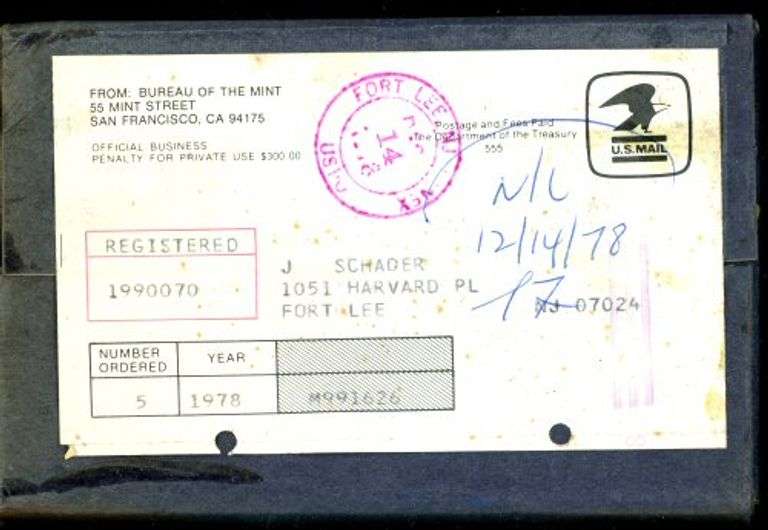 5 1978 US Proof Sets in Sealed Shipping Box