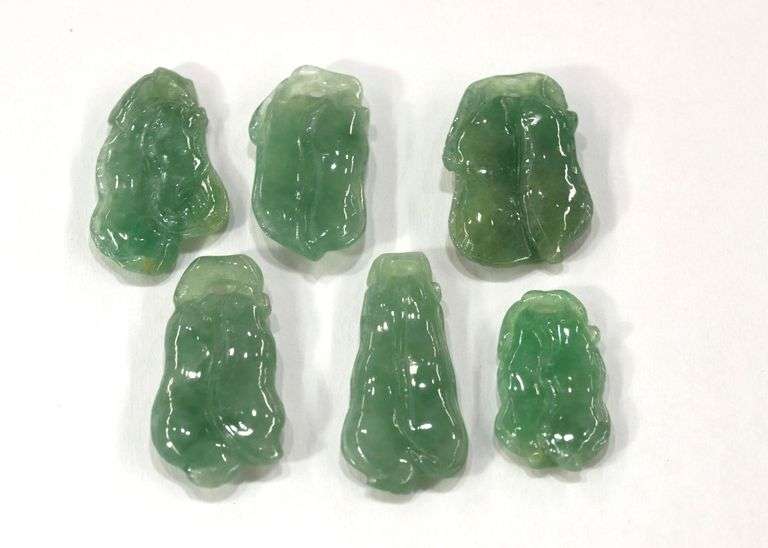 Type A Jadeite Lot of 6 Pea Pods