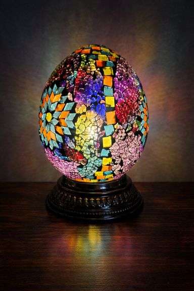 Turkish Moroccan Mosaic Glass Table Lamp