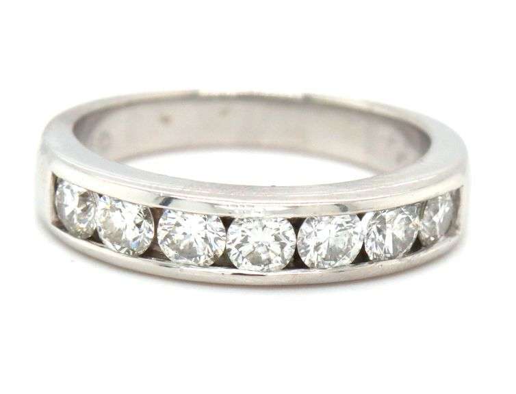 1ctw channel set diamond band in Platinum