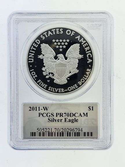 2011-W Proof Eagle, John Mercanti Signed, PCGS PR70 DCAM