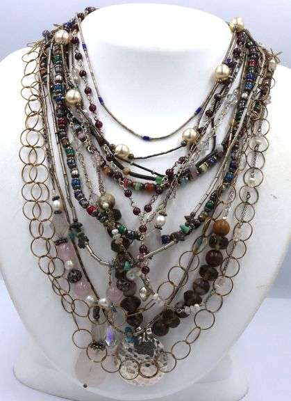 Big group lot of Vintage 925 sterling silver necklaces