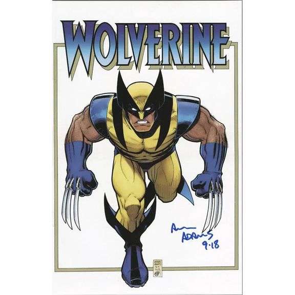 Wolverine Comic Book Artist Signed by Arthur Adams with COA NM Condition