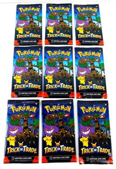 9 Pokémon 2024 Sealed Trick or Trade Packs
