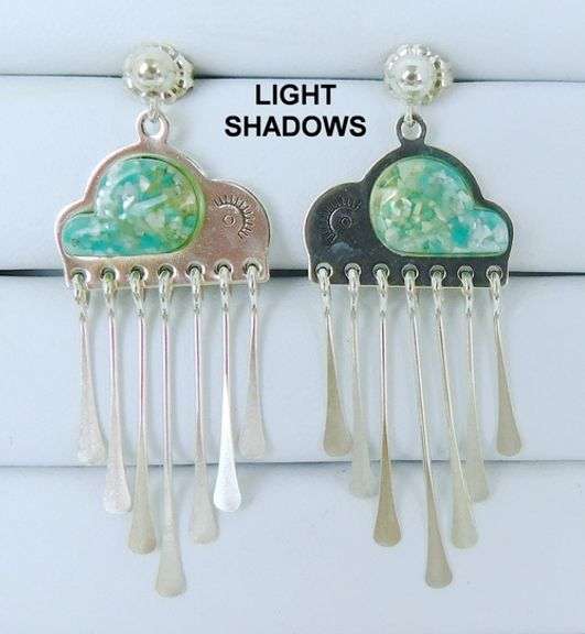 Carolyn Pollack Sterling Jelly Belly Dangly Earrings