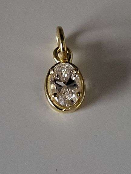 Certified Yellow Gold Lab Diamond Pendant