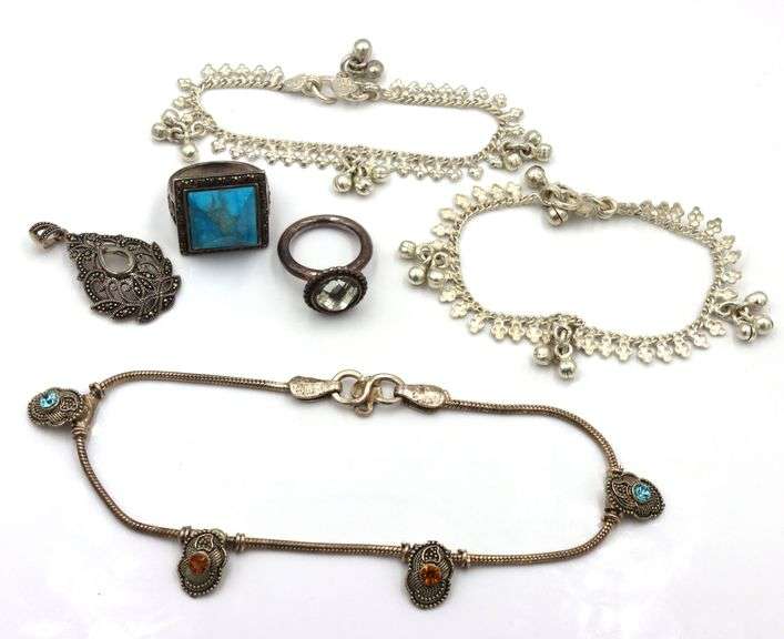 Big group lot of vintage 925 sterling silver mixed jewelry
