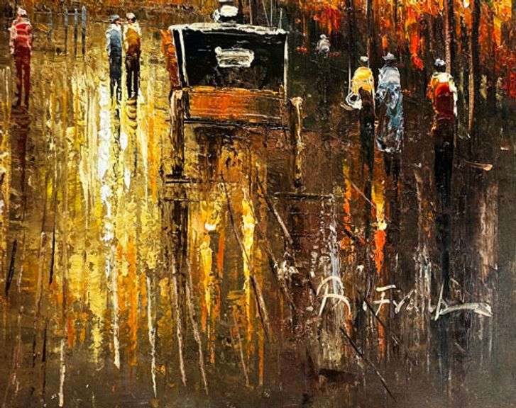 BEAUTIFUL PARIS PAINTING ON CANVAS