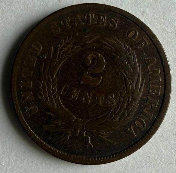 1864 Small Letters Key Two Cent Piece