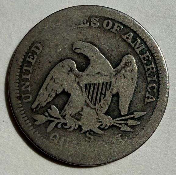 Scarce 1858 S Seated Quarter