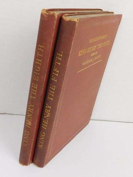 2 Antique Shakespeare's Books, King Henry Eighth & Fifth