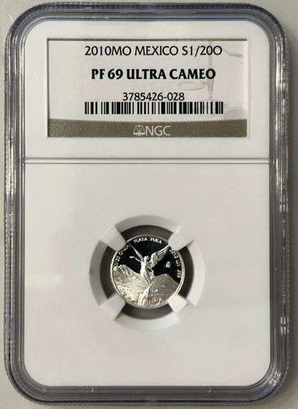 2010 Mo Mexico 1/20 Onza Silver Libertad Proof – NGC PF69 Ultra Cameo