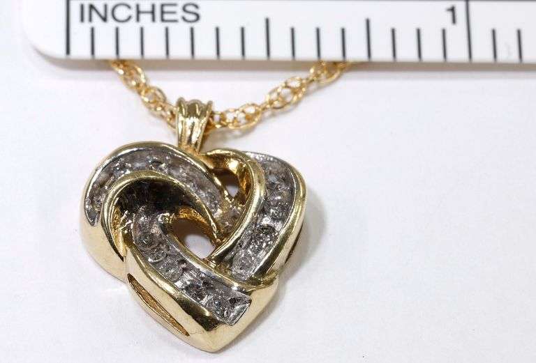Natural Diamond Pendant on 14k Chain