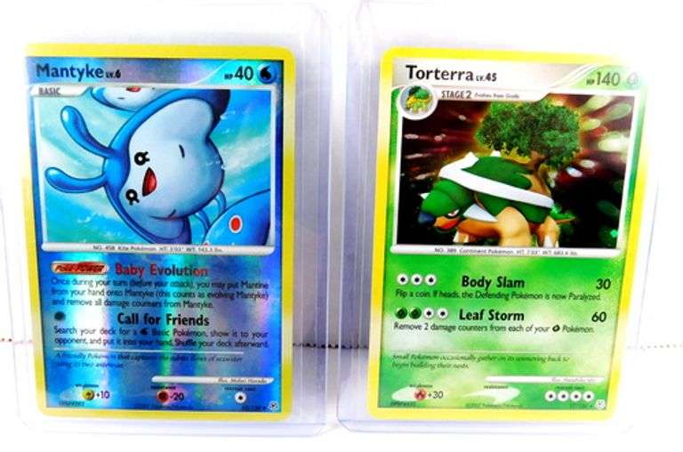 2 Pokémon 2007 Diamond & Pearl Trade Cards