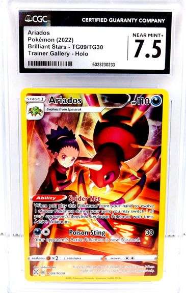 Pokémon 2022 Ariados Stage 1 Holo Card, 7.5