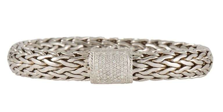 John Hardy Icon 0.55ctw Diamond Chain Bracelet in Sterling