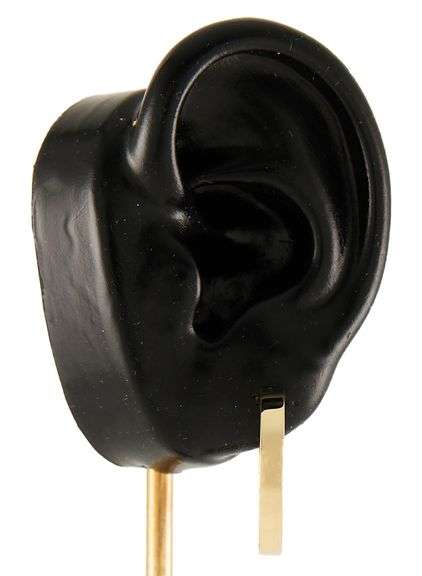 Roberto Coin Symphony Edge Detail Hoop Earrings in 18K