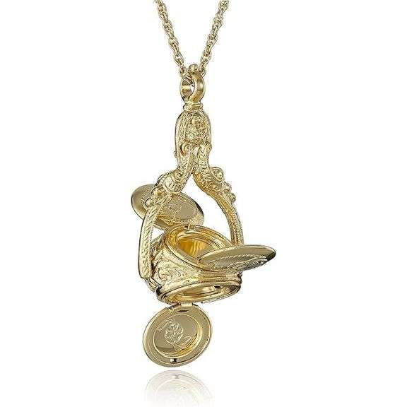 Vintage-Style Three-Sided Photo Locket Pendant Necklace