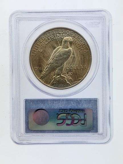 1923 Silver Peace Dollar, PCGS MS62 Toned