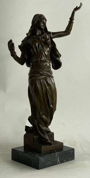 Arab Girl Dancing Bronze Sculpture