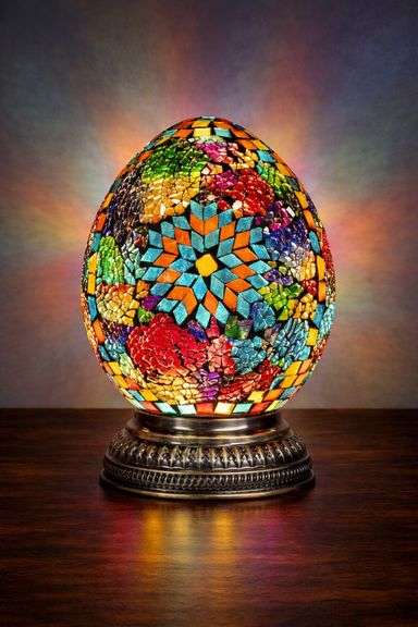 Turkish Moroccan Mosaic Glass Table Lamp