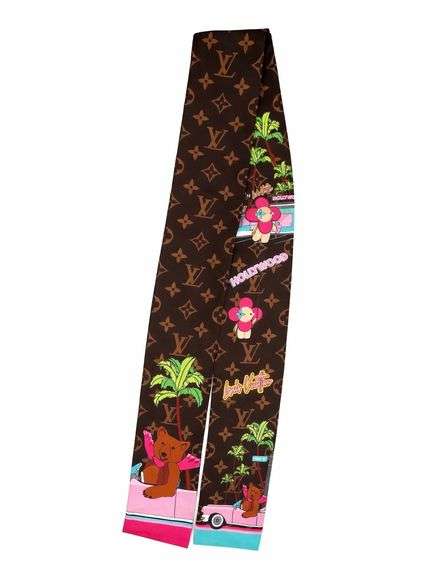 Louis Vuitton Bandeau Christmas Vivienne  HollyWood Scraf Silk M00490