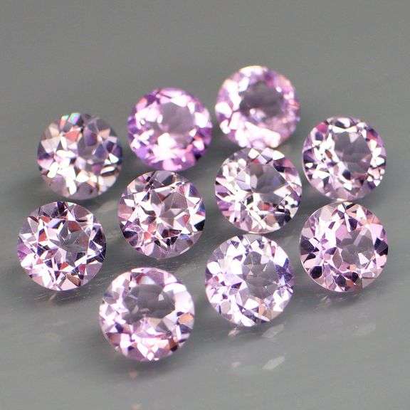 High fire and vivid color! 7.98ct set of violet pink Amethyst!