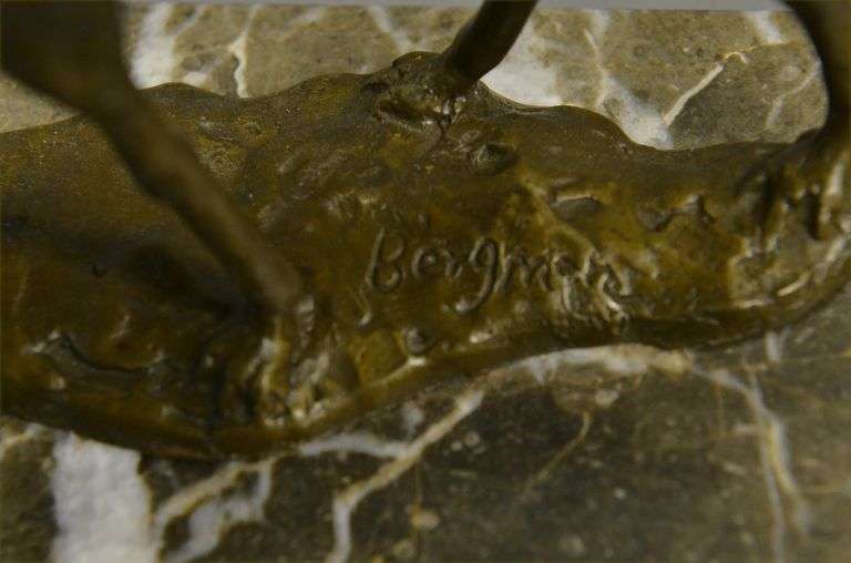 Arab Man Riding Camel Bronze Sculpture