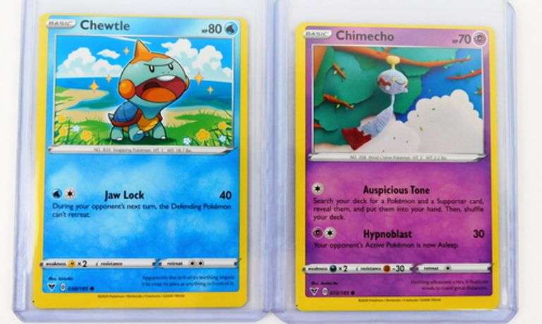 2 Pokémon 2020 Vivid Voltage Error Trade Cards