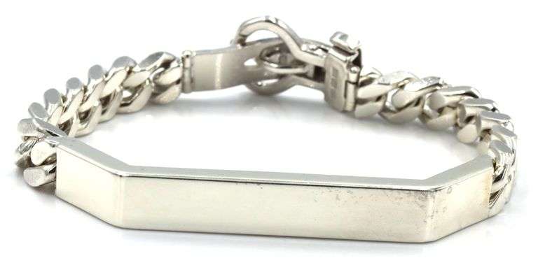 925 Sterling silver ID bracelet with buckle clasp