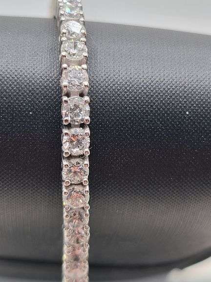 14k White Gold Certified Lab Diamond Bracelet