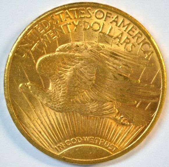 Much better date 1925 St. Gaudens $20 Gold Piece in Choice Brilliant Uncirculated