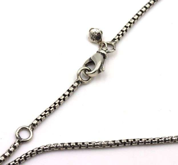 David Yurman Stax diamond pendant on chain