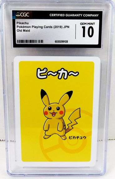 Pokémon 2019 Pikachu Old Maid Trade Card, 10 Gem Mint