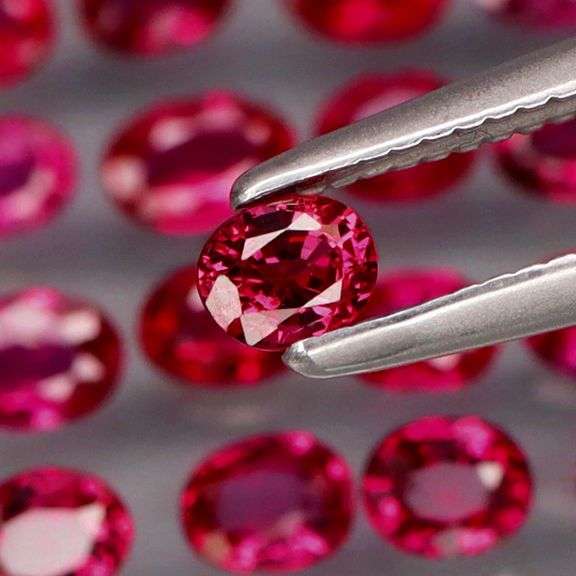 Superb 2.77ct violet red Ruby set -Untreated!!!