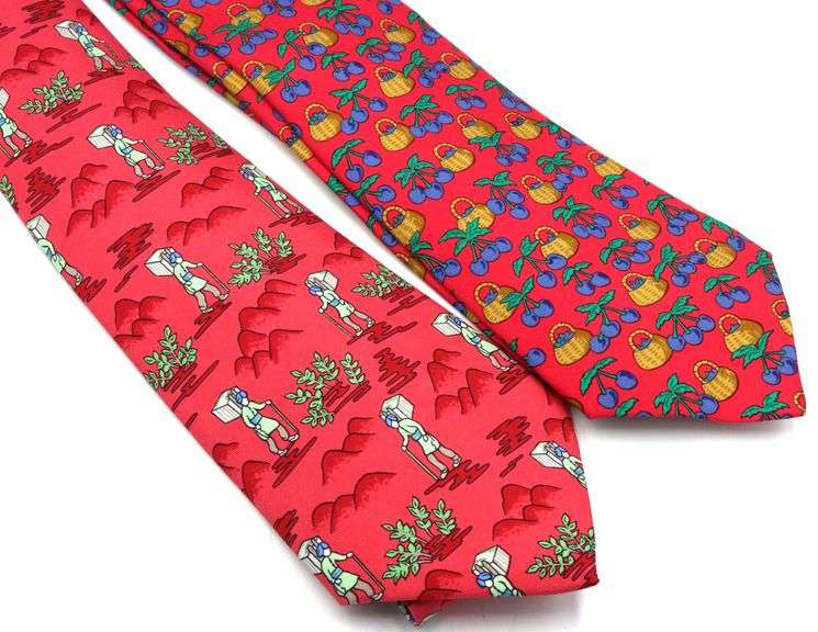 Group lot of 7 Hermes Ties