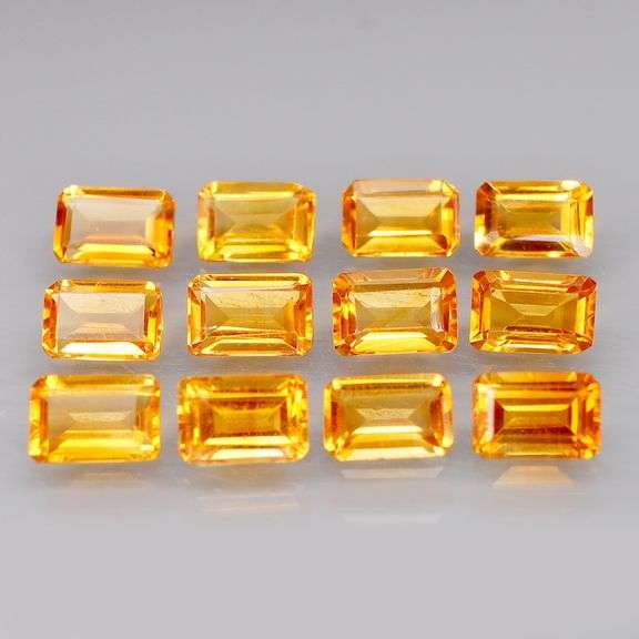 Just look at that color! 7.16ct matched Citrine set!
