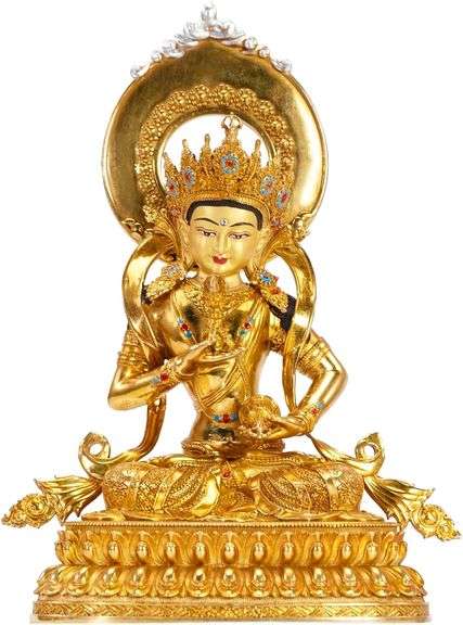 Handcrafted Gold-Plated Tibetan Buddha