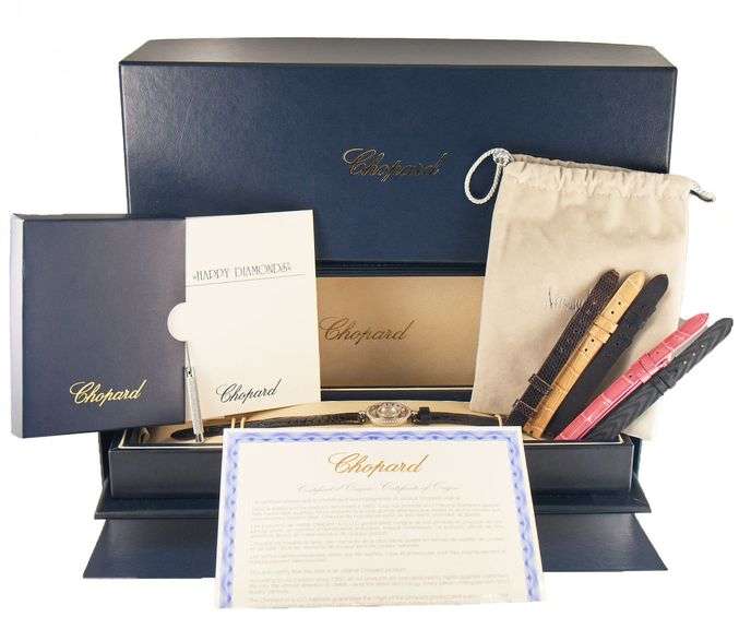 Chopard Happy Diamonds 4097/1, 24MM, Diamond Bezel, 18K Ladies Watch