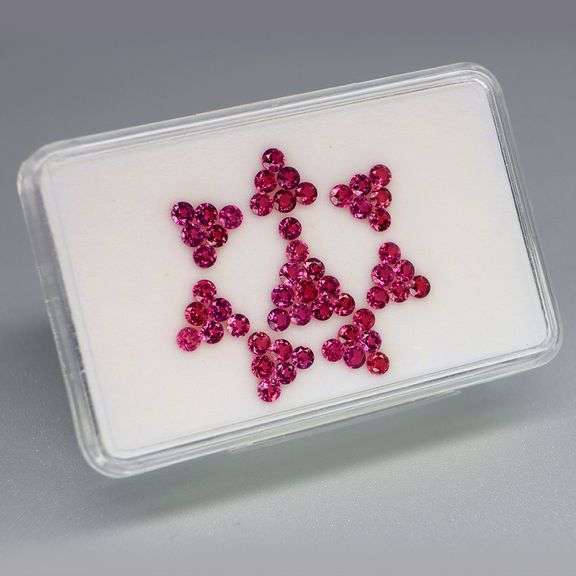 Jewelers grade 5.02ct set of 2.5mm Rhodolite Garnets! Untreated!